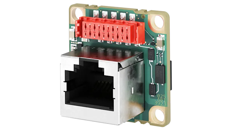 Interface boards with one (PoE) or two (AUX) cables