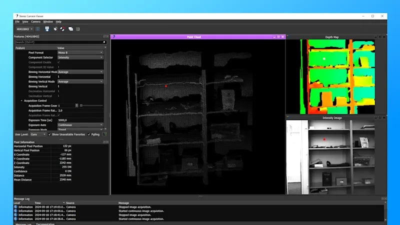 Effortless installation and intuitive operation thanks to Basler Stereo Camera's user-friendly web interface.