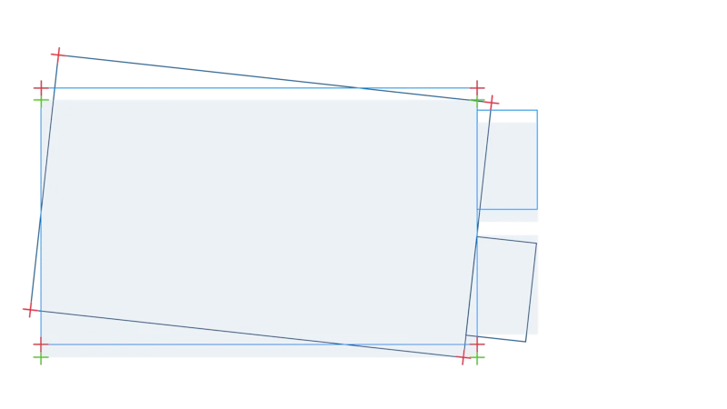 Target position of electrode sheets during the stacking process