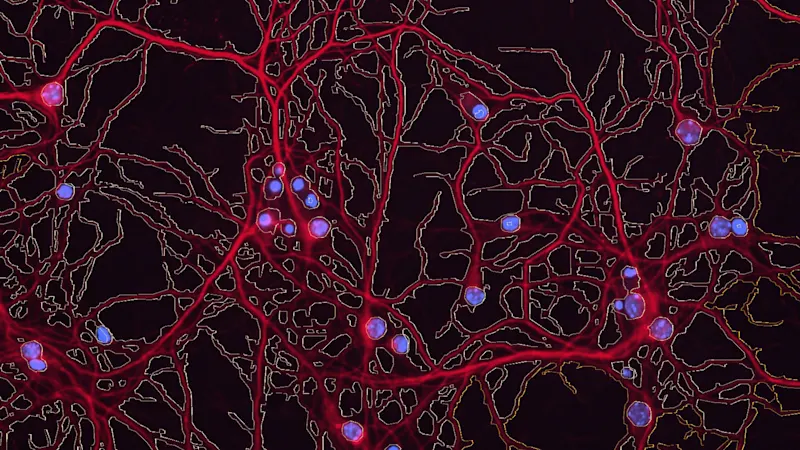 Cross-section of a brain in nanometer scale