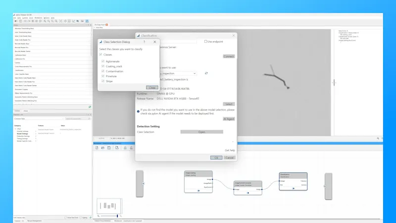 Erkennung von Fehlerarten bei der Elektrodenbeschichtung mit dem Basler pylon AI vTool Classification