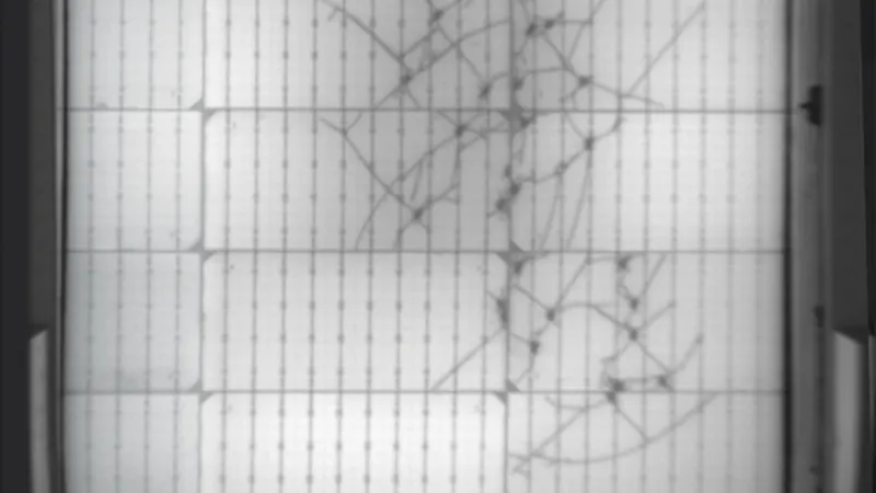 通过SWIR相机让太阳能电池板的缺陷清晰可见。
