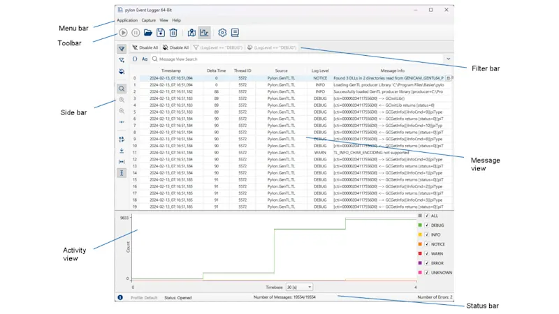 Precision event logging solutions for reliable vision system operation