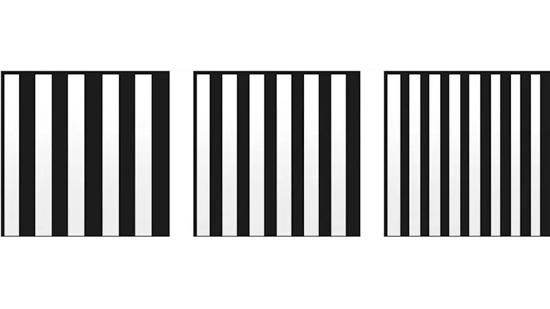 レンズの解像力:1mm当たりのラインペア数(lp/mm)
