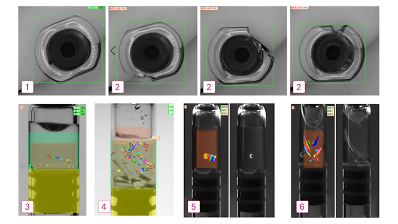 Vial inspection with area scan cameras