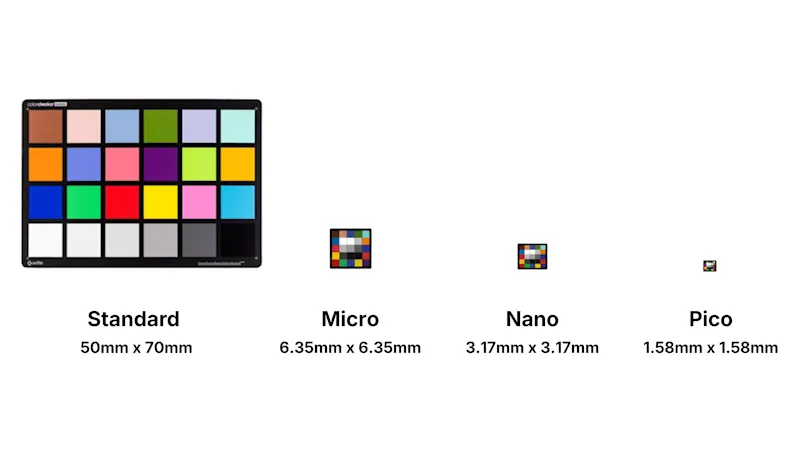 Micro color calibration complements standard and micro-scale references by supporting calibration workflows that are not constrained by reference chart size.