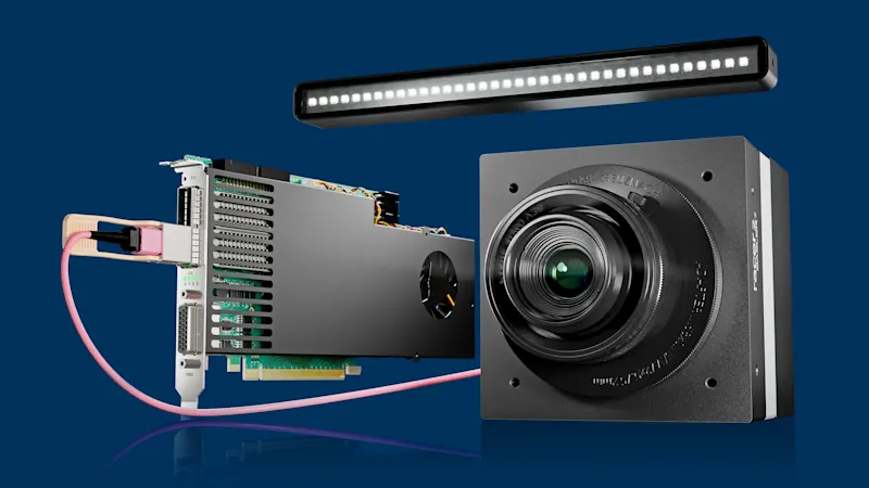 Complete system includes a TDI line scan camera, data forwarding frame grabber, software, and other components