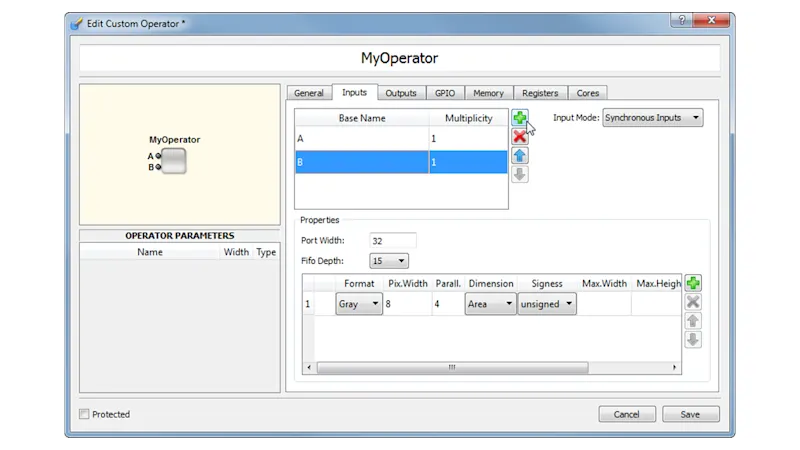 Import/export of custom operators