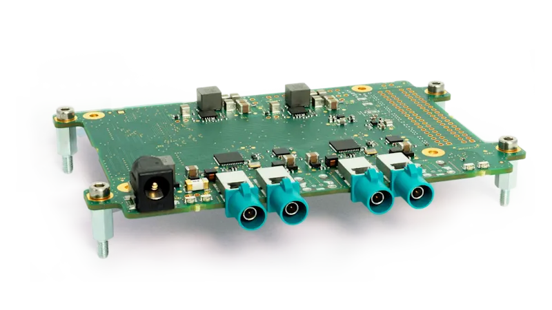 The adapter kit (consisting of an adapter board, two flat flex cables, and a power splitter cable) connects up to four ace 2 GMSL cameras with the NVIDIA Jetson Orin Nano™ Super Developer Kit and serves as an aid in the evaluation phase.
