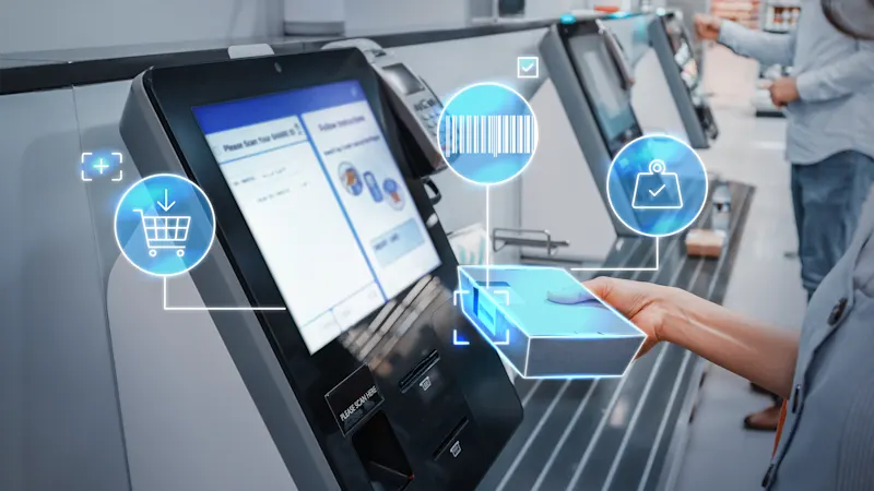 Basler cameras are used in a variety of ways in the retail sector, in self-check-out systems, reverse vending machines, or ATMs, and support the recording of customer numbers and behavior.
