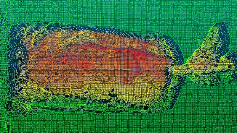 3D point cloud of a bread package