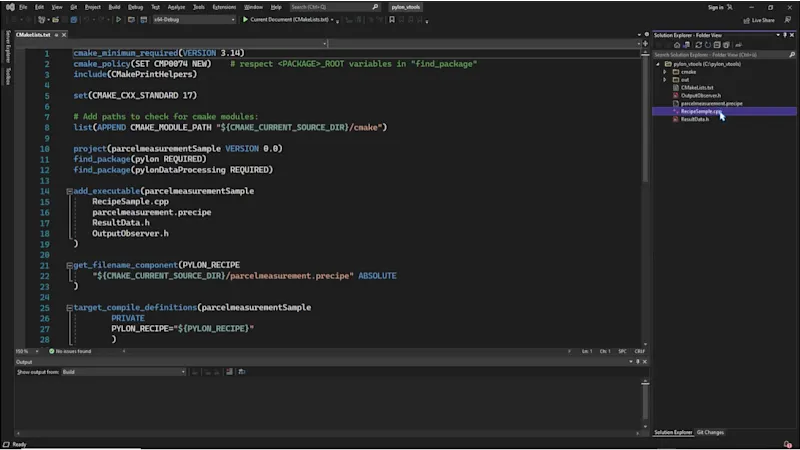 Recipe Code Generator for pylon vTools