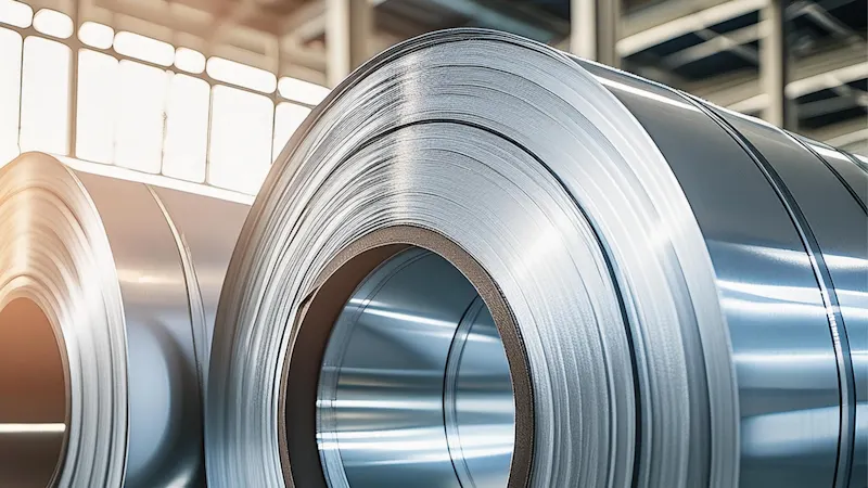 Aluminum creates strong light reflections