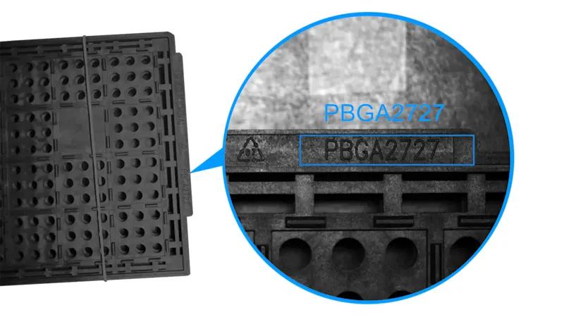 OCR for chip- and IC trays