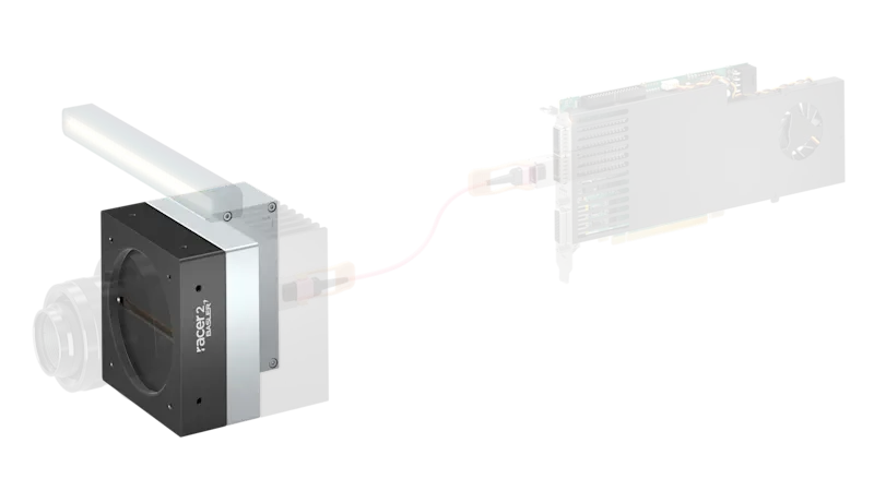 Basler racer 2 XL 16k TDI camera with CoaXPress-over-Fiber