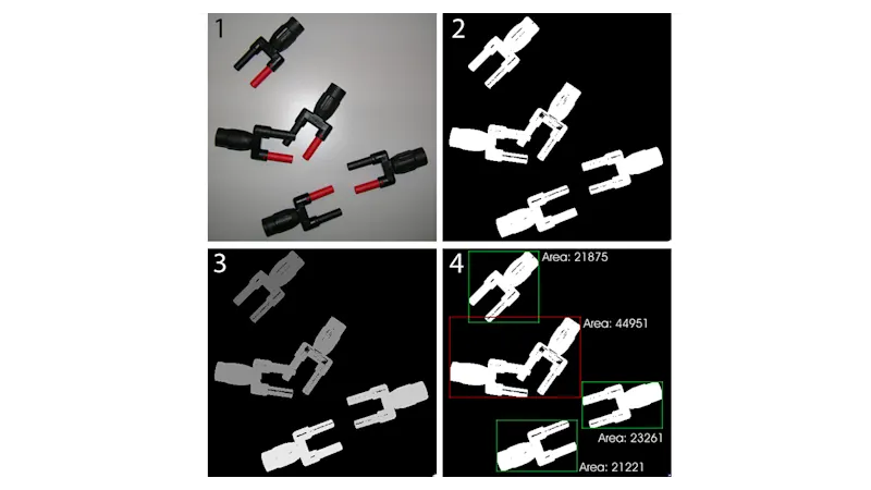 Blob analysis for one- and two-dimensional binary images