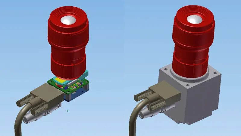 Basler dart bareboard camera with aluminum housing.