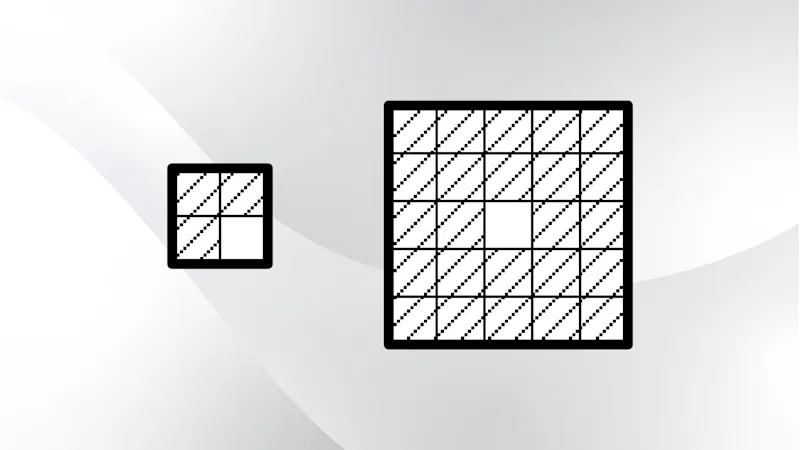 Debayering methods vary in the number of pixels they include in the calculation.