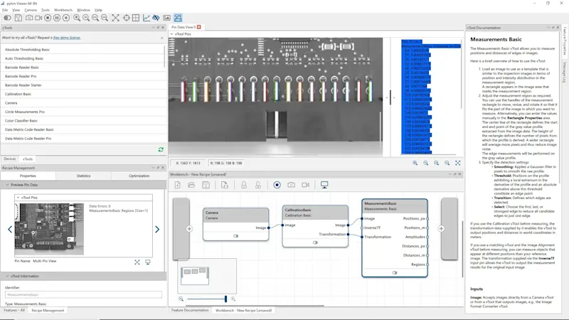 Display the results with the Pin Data View