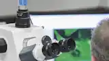 A manual immunofluorescence microscope with a Basler MED ace camera. Courtesy of Basler AG.