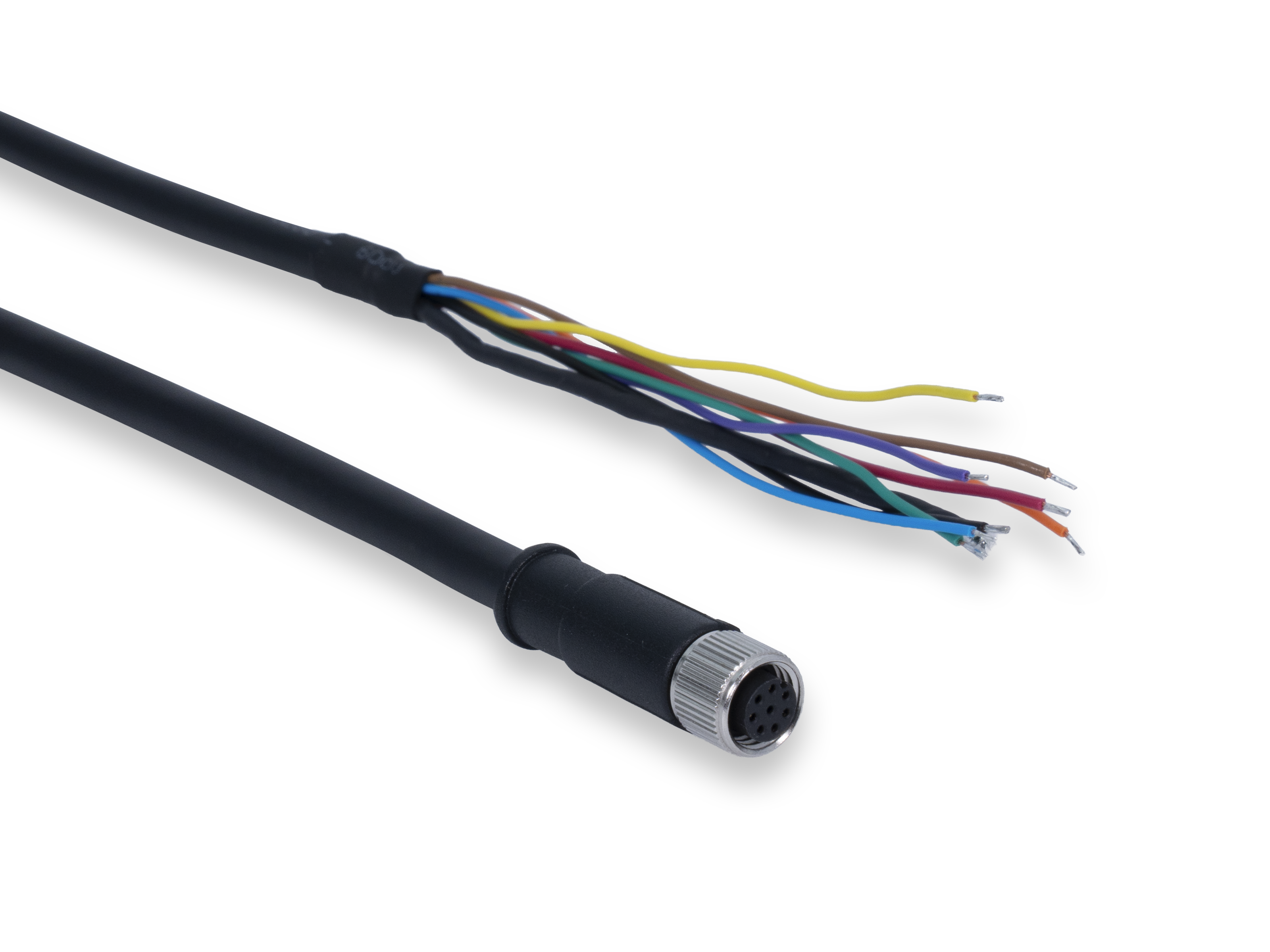  Power-I/O Cable, M8A, 8p, f, open , 10m 