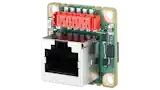 Interface boards with one (PoE) or two (AUX) cables