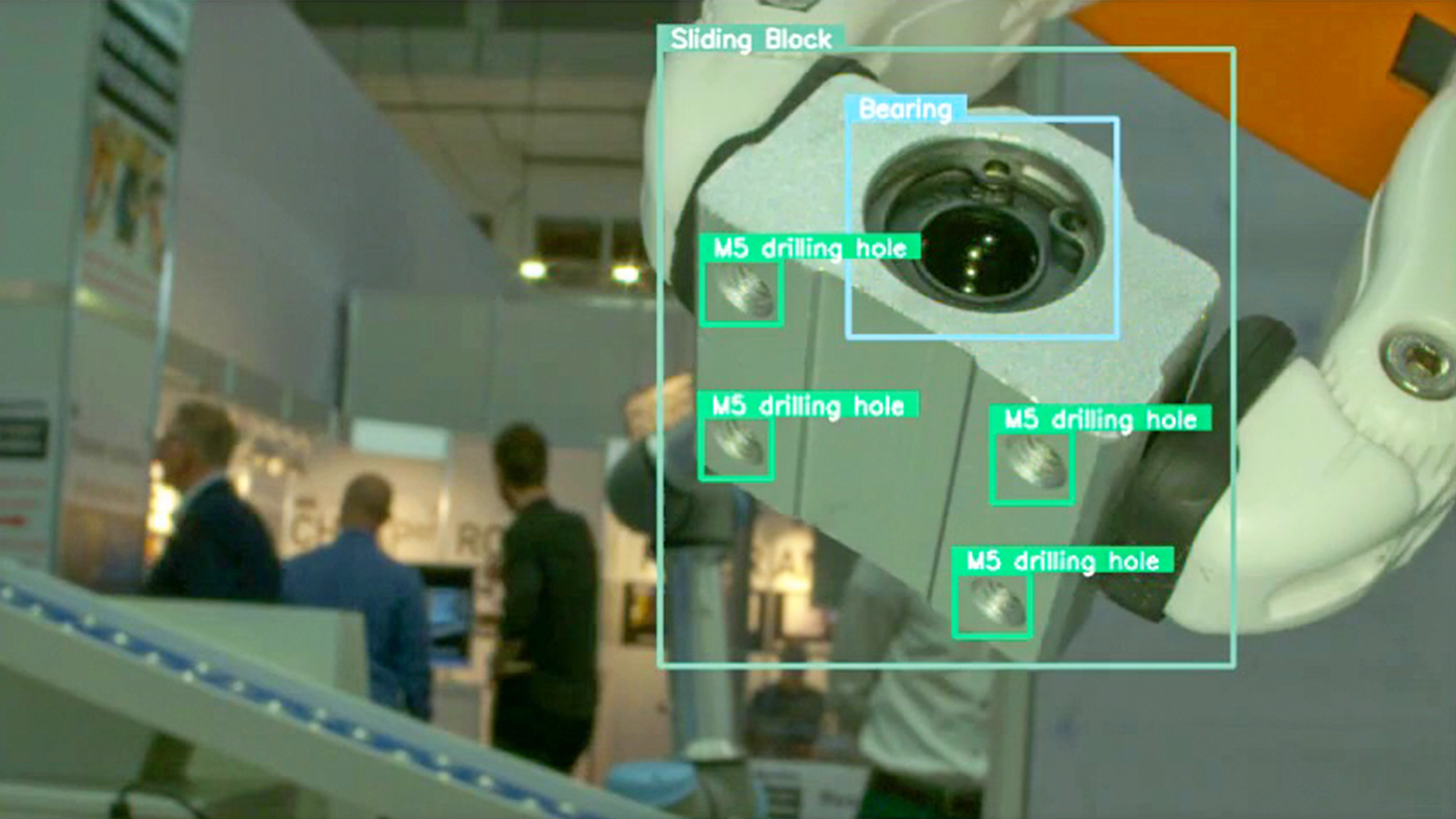 The Stereo visard camera on a robot arm ensures reliable quality control