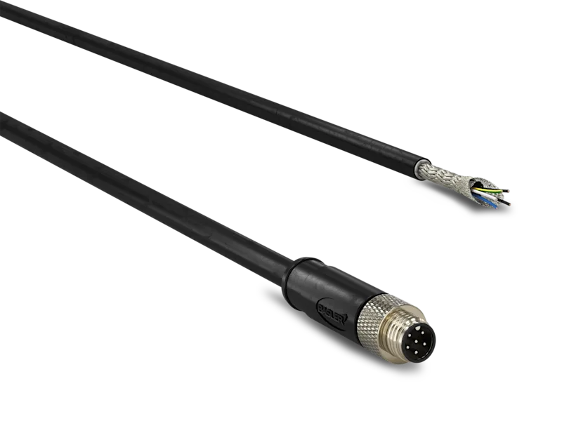 Power-I/O Cable, M8 6p/open, P, 10 m | Basler AG