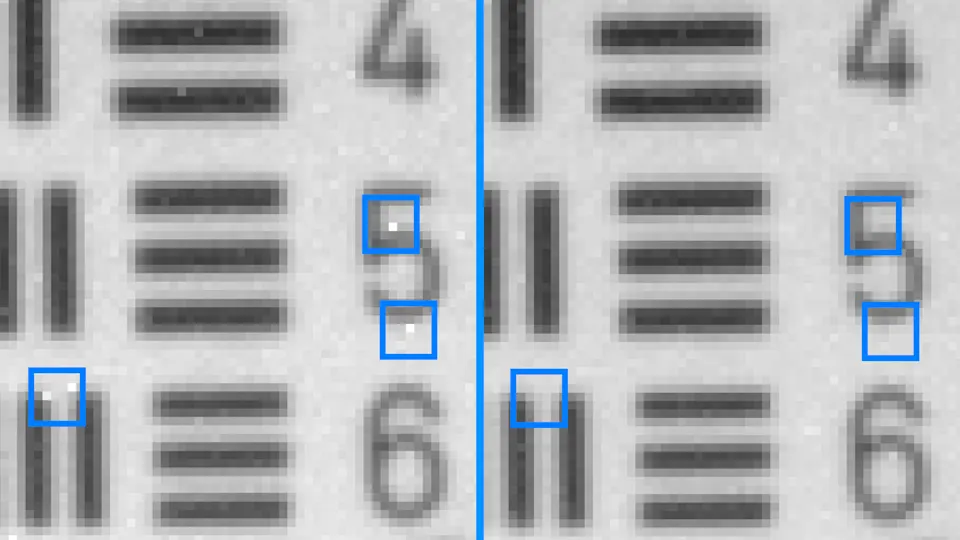 The Defect Pixel Correction feature of the ace 2 minimizes the influence of defective pixels.