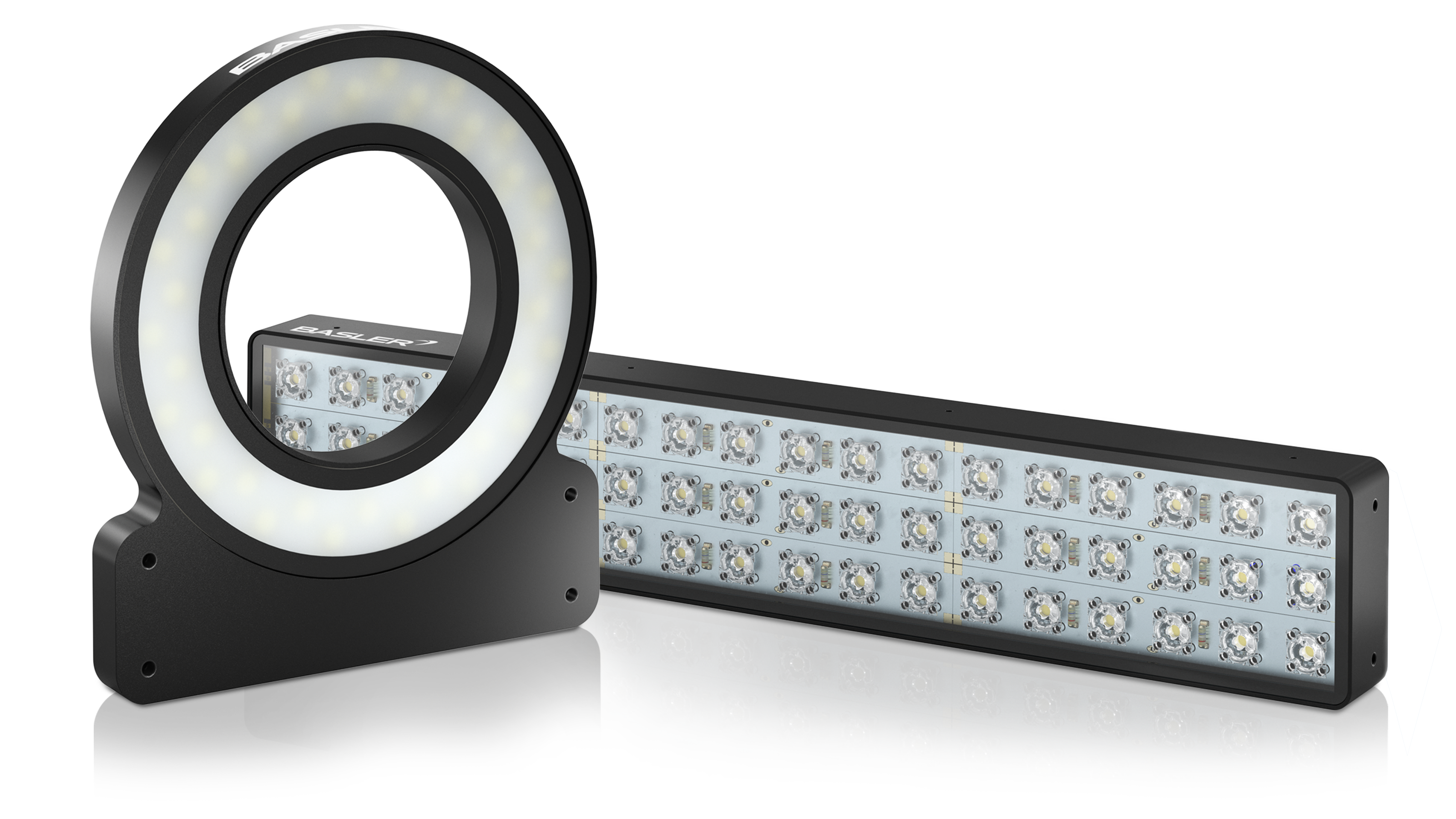La gamme de solutions d'éclairage LED de Basler comprend une grande variété de types d'éclairage conçus pour répondre à un large éventail de besoins.