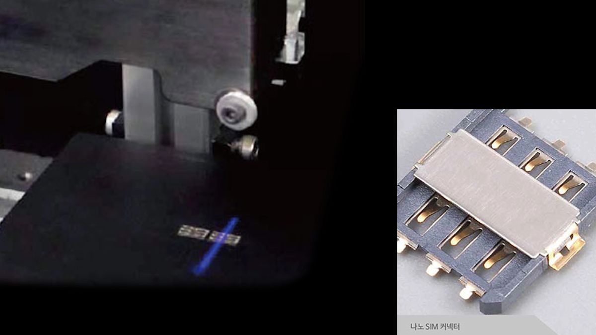 Sim Connector Technology 나노 SIM 커넥터 핀 인라인 검사 자동화 | Basler AG