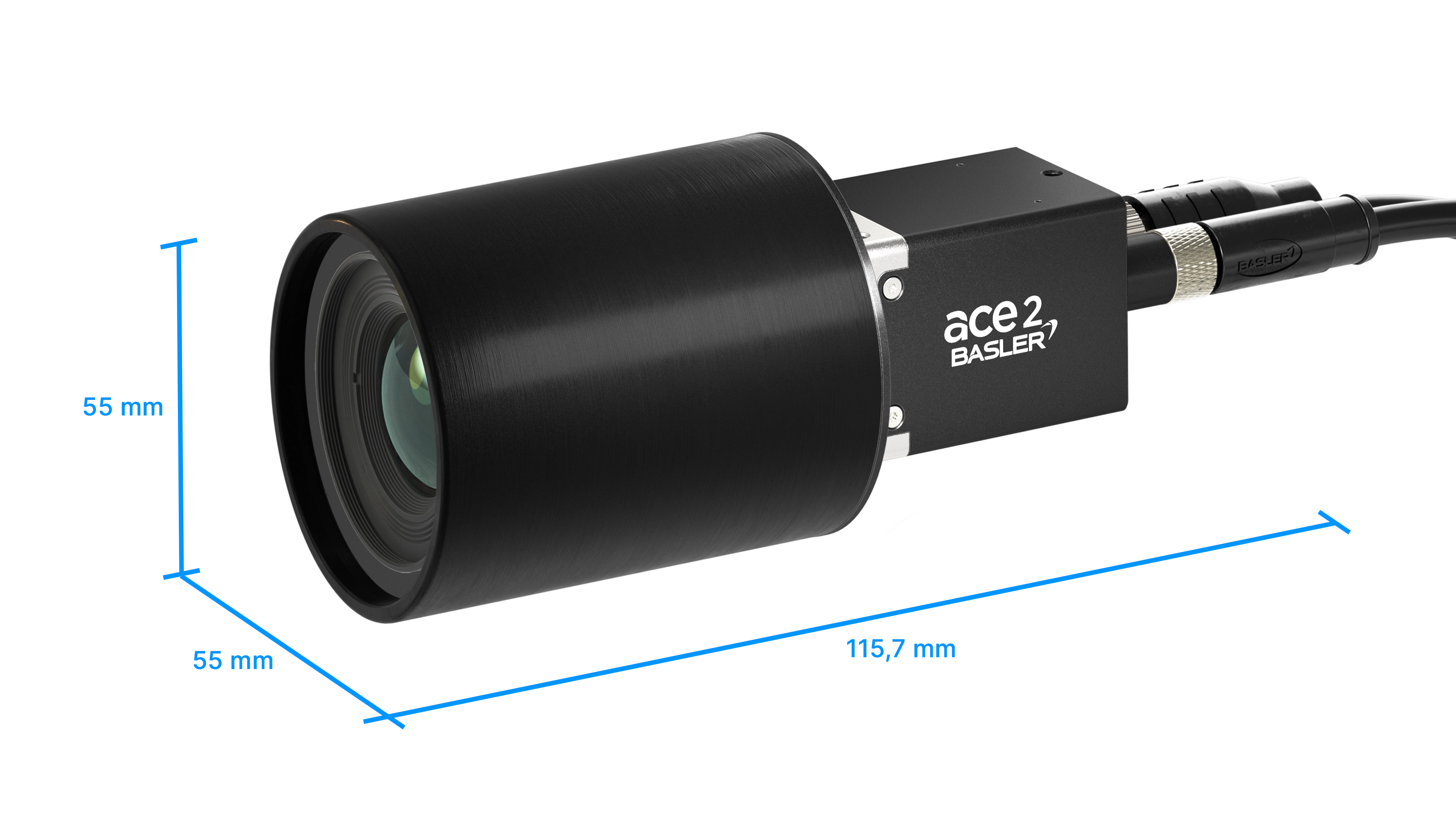 コンパクトなace 2 IP67対応モデル、レンズ、IP67対応レンズ筐体