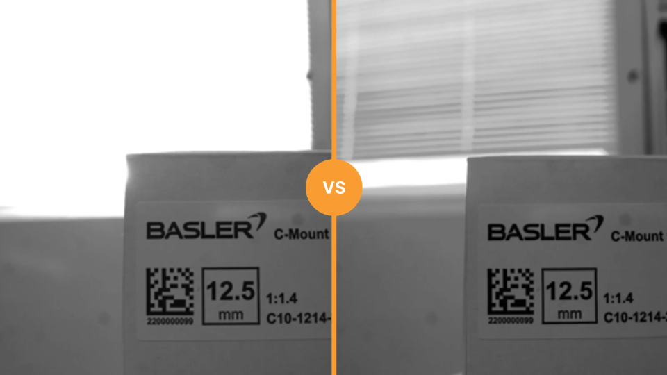 Before and after HDR image comparison showing improved detail retention in bright and dark regions
