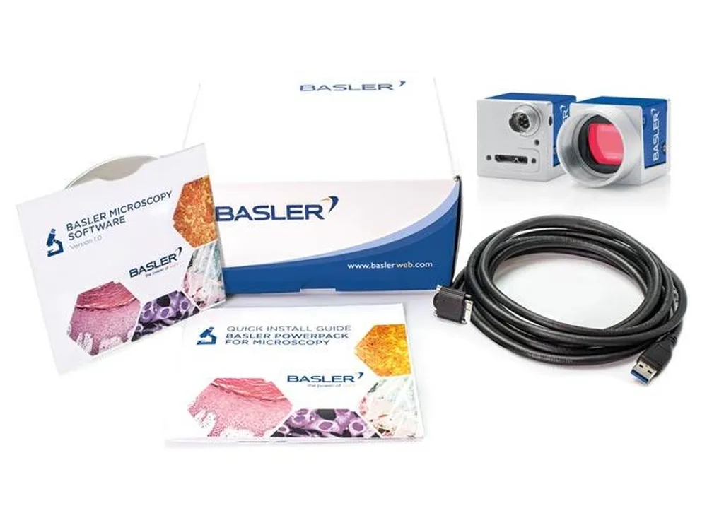 Basler PowerPack for Microscopy with Microscopy ace 12.2 MP