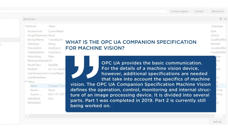 What is the OPC UA Companion Specification for Machine Vision?