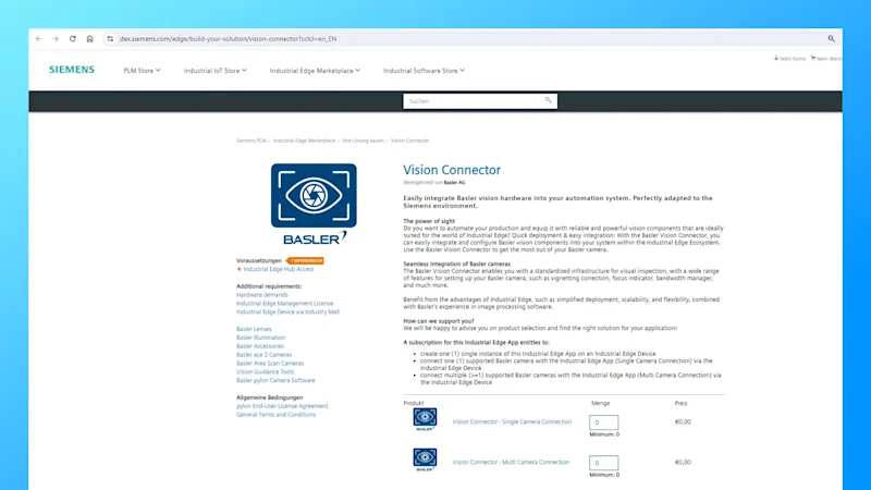 Vision Code Pad Basler Vision Connector | Basler AG