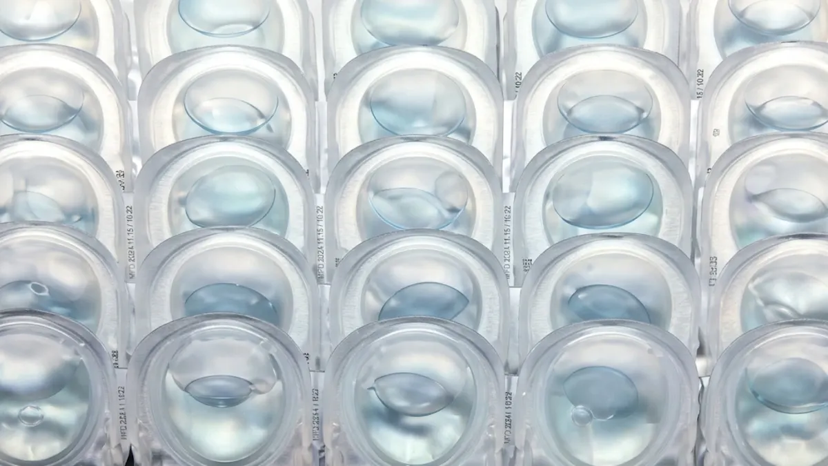 Contact lenses are medical devices produced at high volume, requiring reliable automated inspection to ensure patient safety.