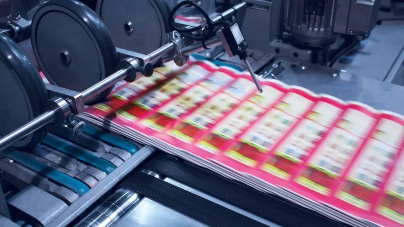 Example of an inspection task (print inspection), where a color camera is required.