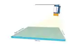 One-scan TGV inspection of 515 × 510 mm glass substrate—zero blind spots, high throughput.