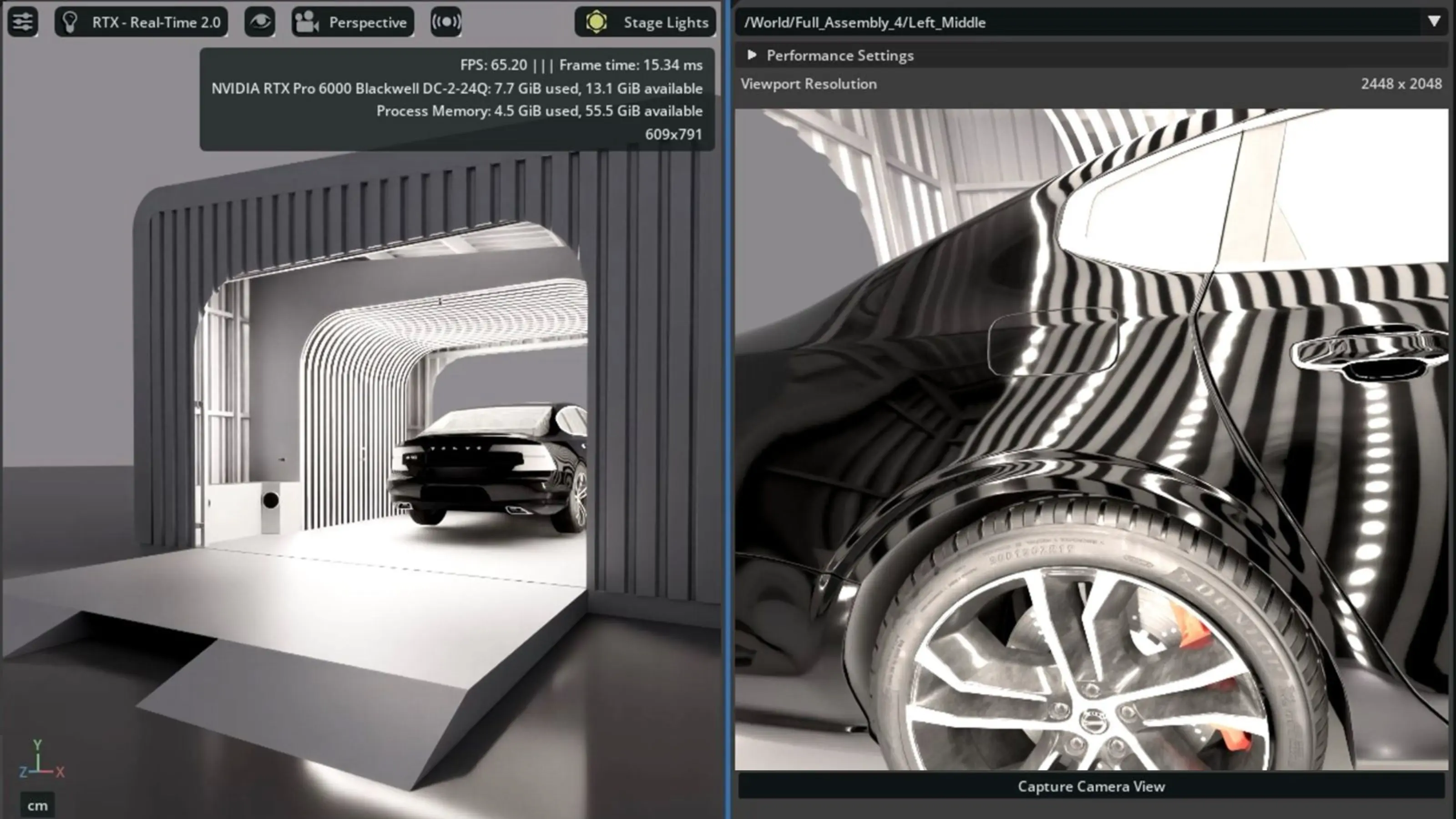 View of the simulation software