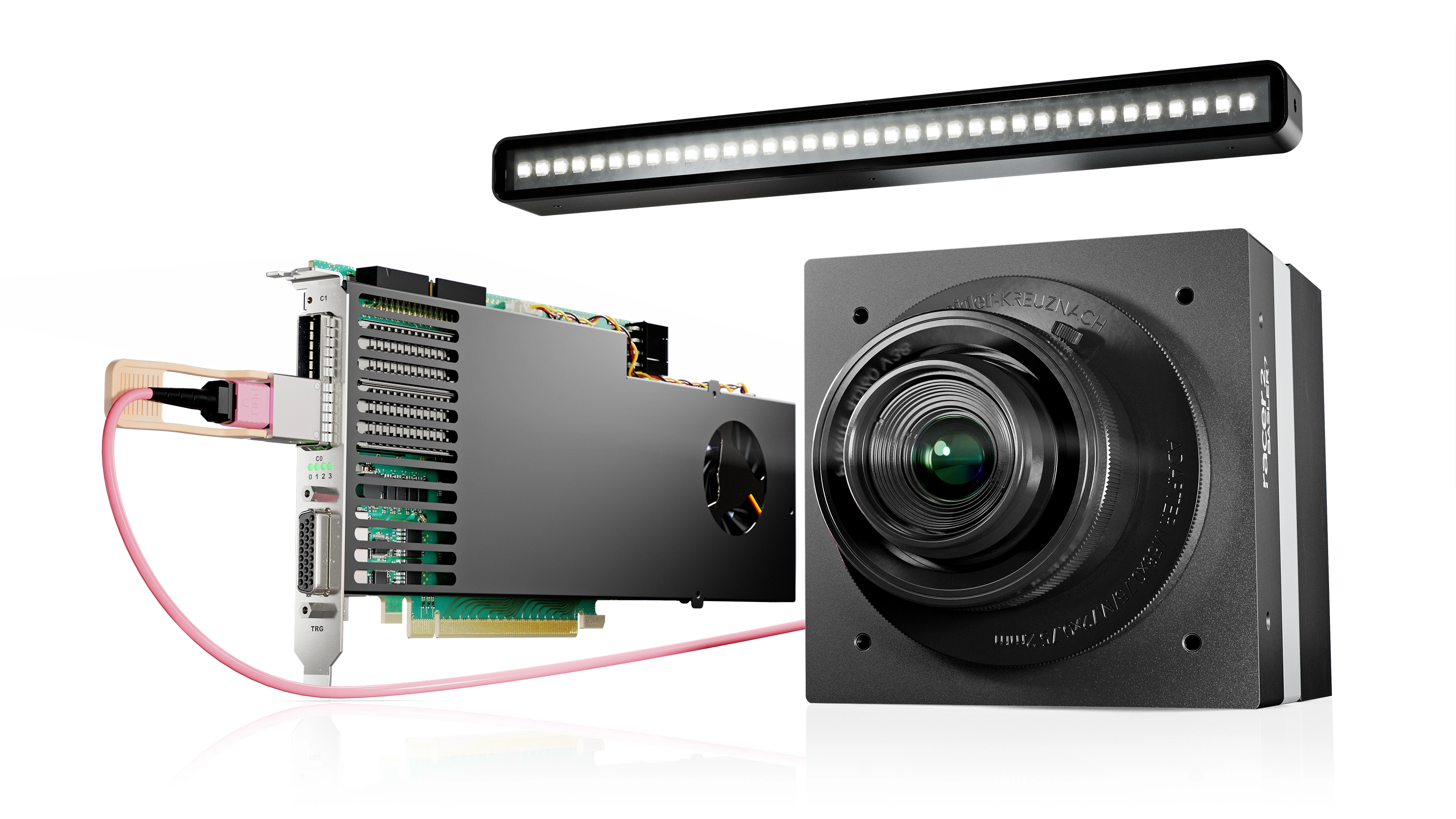 Sistema di visione completo CoaXPress-over-Fiber TDI, compresa la telecamera TDI a scansione di linea