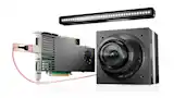 Complete CoaXPress-over-Fiber TDI vision system including TDI line scan camera