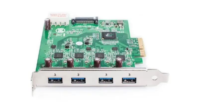  USB 3.0 Interface Card PCIe, Fresco FL1100, 4HC, x4, 4Ports 