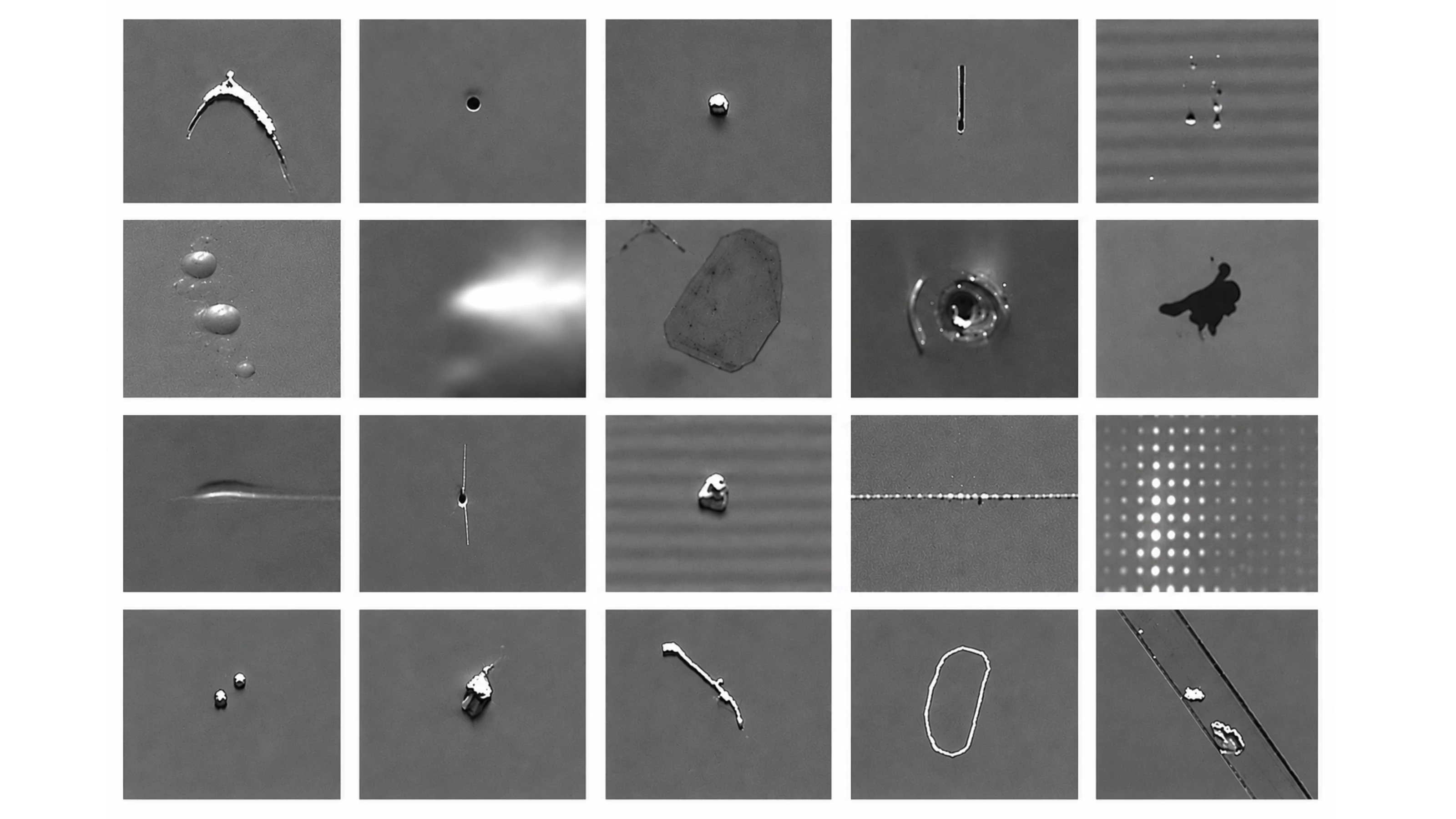 AI-generated images illustrate representative defect types observed in testing. Actual inspection images are confidential.