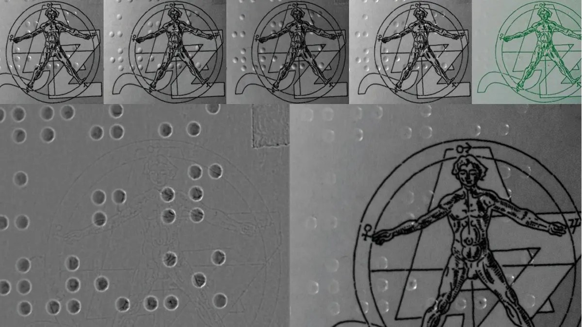 En haut : 4 images d’entrée et l’image d’ne camérae numérique En bas : images de la courbure moyenne et de l’image de l’albédo