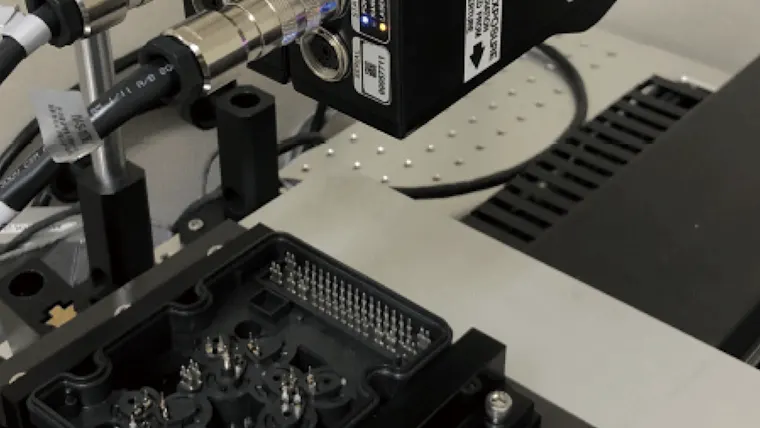 Connector pin shape defect multi sensor application inspection