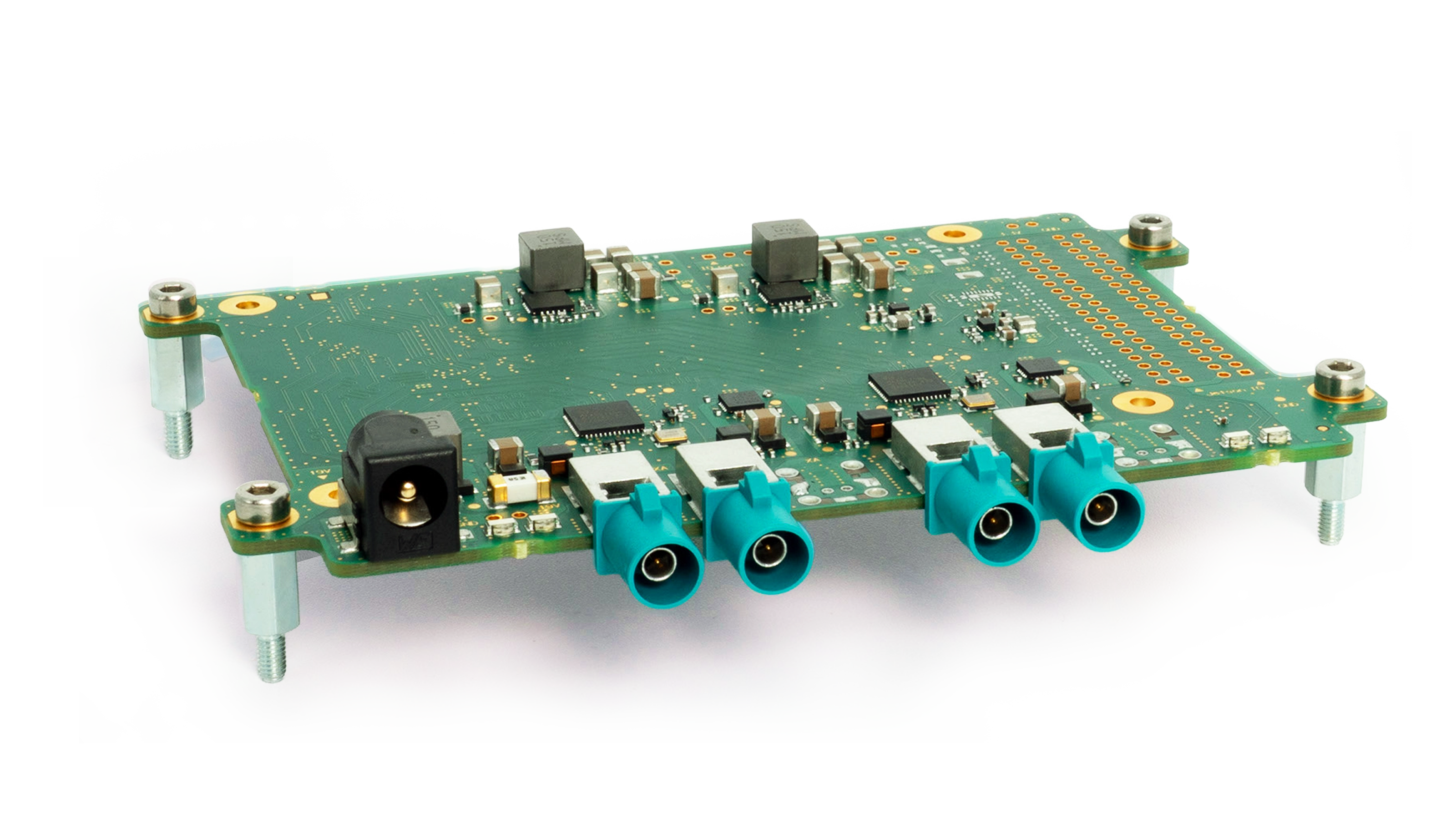 The adapter kit (consisting of an adapter board, two flat flex cables, and a power splitter cable) connects up to four ace 2 GMSL cameras with the NVIDIA Jetson Orin Nano™ Super Developer Kit and serves as an aid in the evaluation phase.