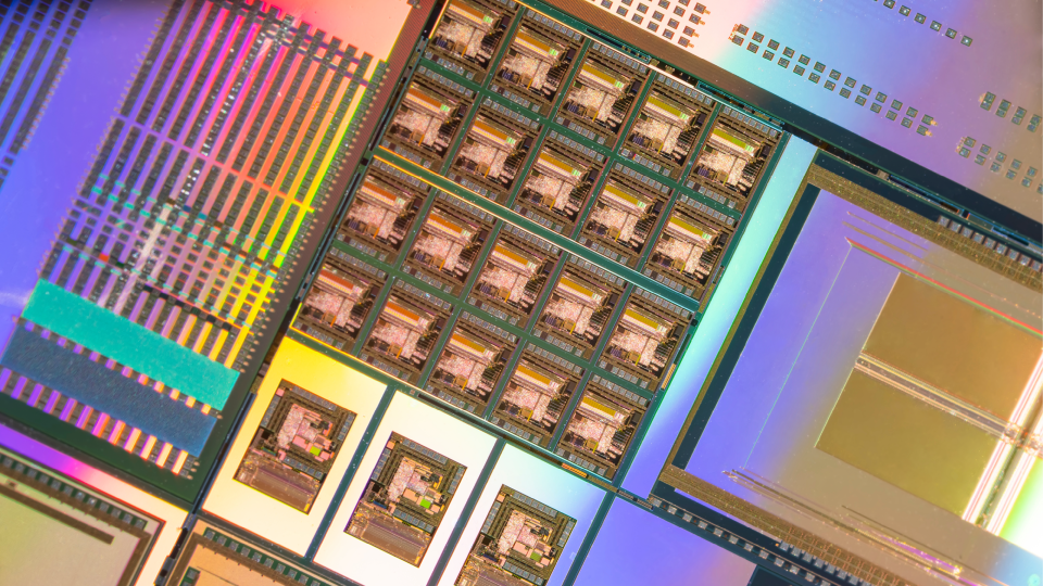 Microstructure under high magnification_semiconductor wafer