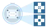 기준 마크(Fiducial Mark): 저배율용 크고 명확한 구조(빠른 가시성), 고배율용 미세 구조(좁은 시야 내 정밀 측정), 중심 좌표는 회전 기준으로 활용
