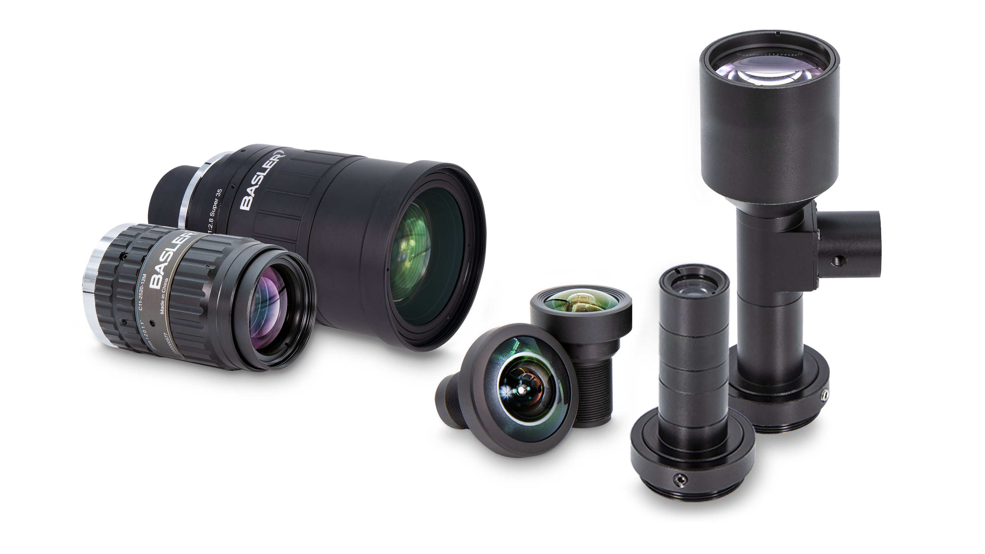 Fixed focal length and telecentric lens from Basler's extensive portfolio of Machine Vision Lenses